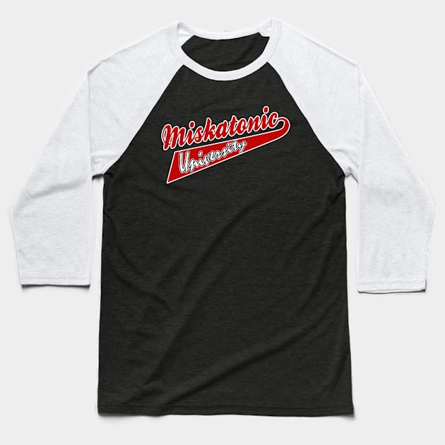 MISKATONIC UNIVERSITY Co-Ed Shirt Baseball T-Shirt by FrenkMelk